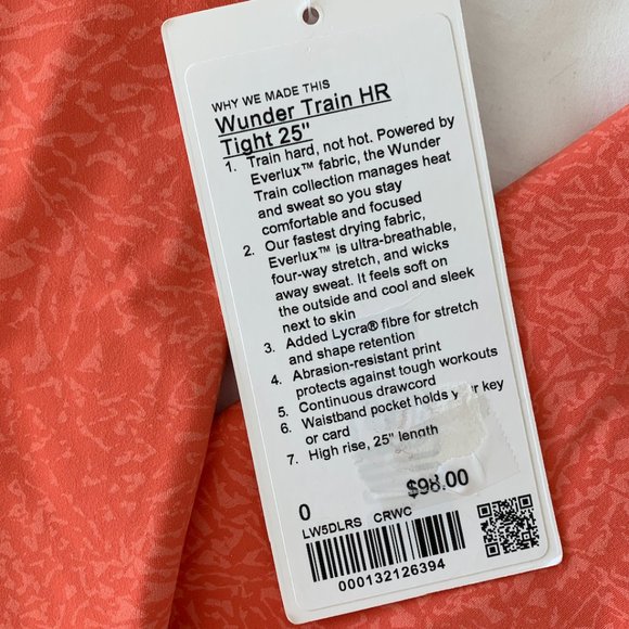 Lululemon Wunder Train HR Tight 25" Size 0 - Picture 3 of 3